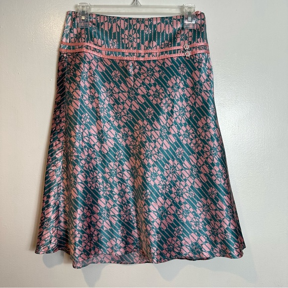 Ted Baker London Silk & Cotton Blend Spring Floral MIDI Skirt - Picture 6 of 15